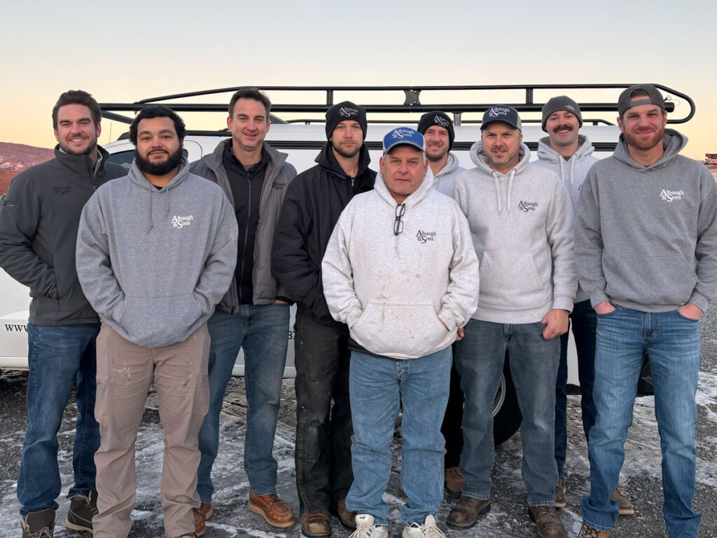 Albaugh & Sons team members all wearing branded clothing